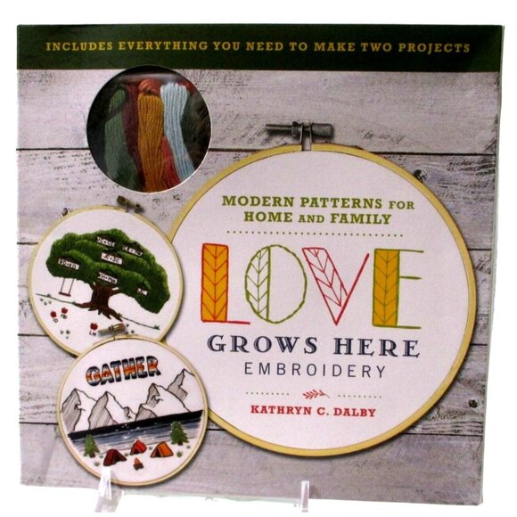 Love Grows Here Embroidery Kit By Kathryn C. Dalby - New in Box - Needlework Kit - Picture 1 of 5